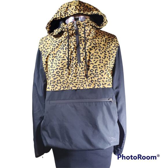 Empyre Jackets & Blazers - Empyre | Black and Leopard Print Windbreaker | Small